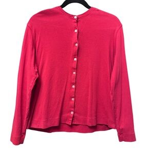 Red Large 100% Cotton Long Sleeved Button Up by Tabi
